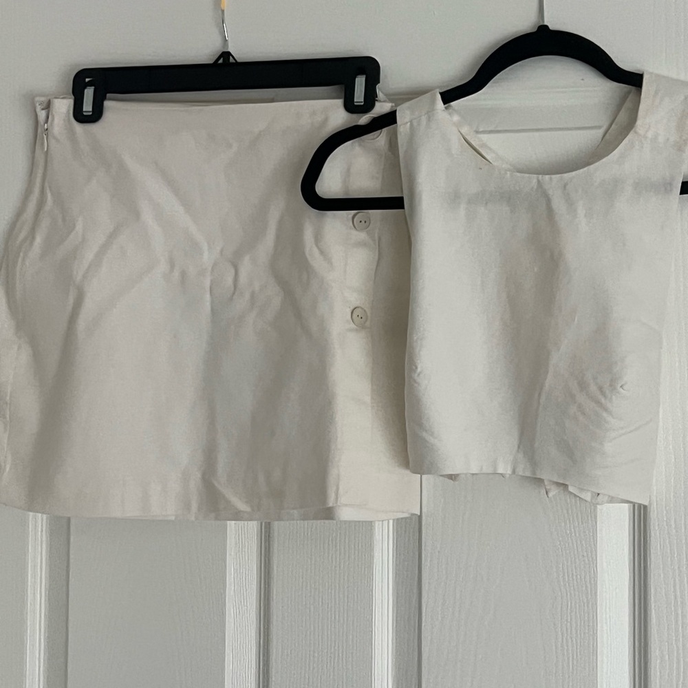 SIR the label Cream Skirt and Top Set